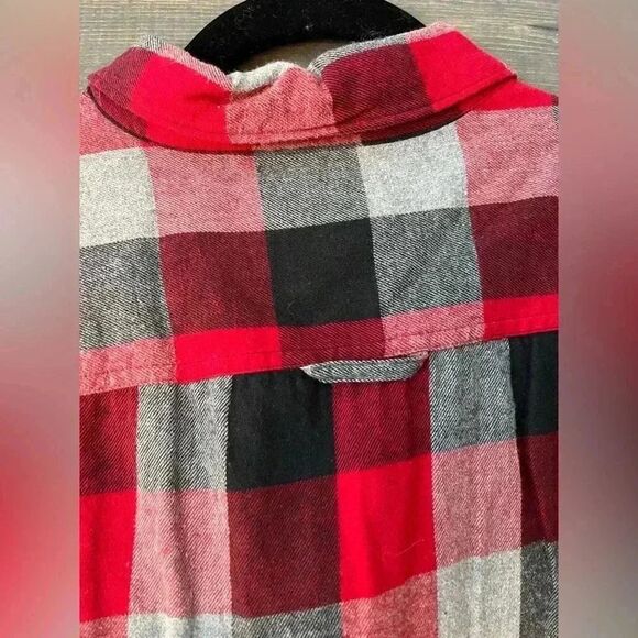 Urban Pipeline Men's Long Sleeve Button Up‎ Plaid Flannel Shirt M Red Black E60 - Picture 5 of 5